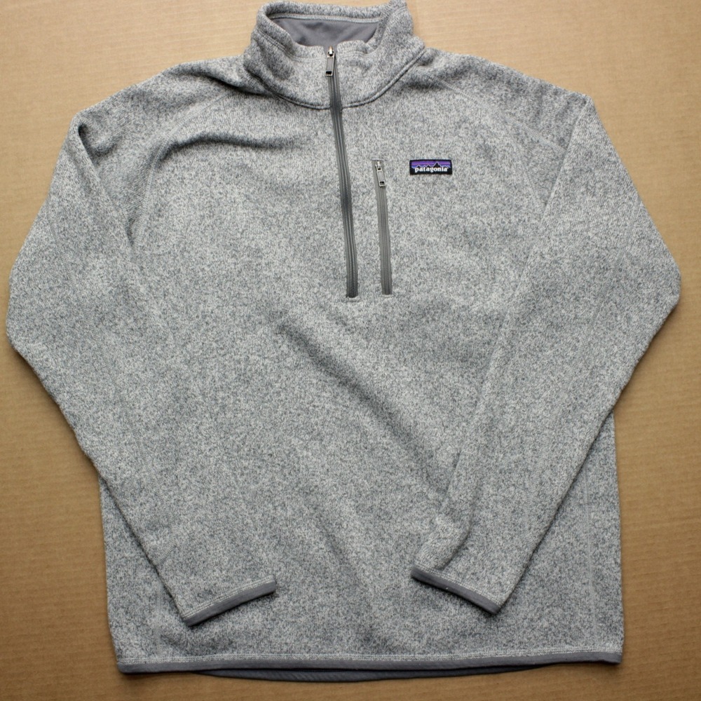Patagonia Better Sweater 1/4 Zip Mens Sz L Gray Long Sleeve Fleece Jacket